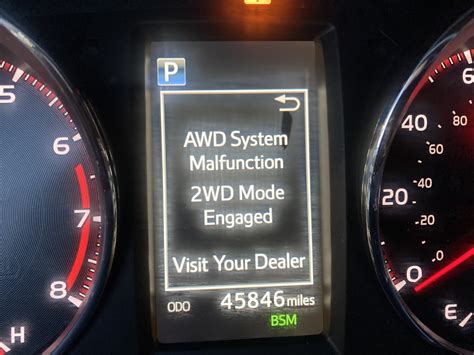 The display will then show AWD <DISABLED> LOCKED for four seconds and then turn off. . How to fix awd system malfunction 2wd mode engaged